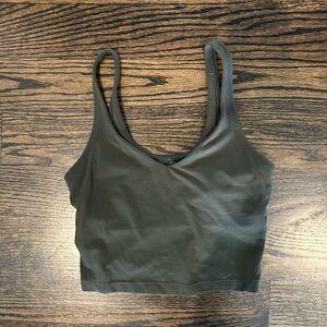lululemon olive green Align tank sz 4. VGUC.